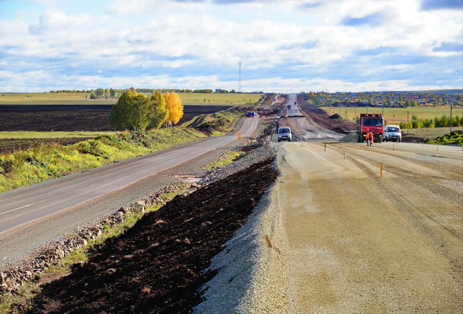 В Челябинской области завершается первый этап реконструкции дороги в Харлуши